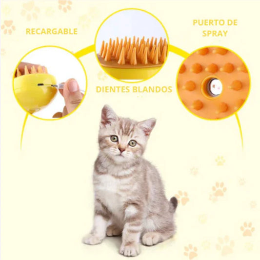 CEPILLO DE VAPOR PARA GATOS 3 EN 1