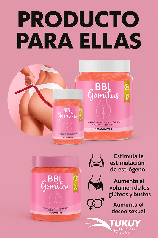 GOMITAS DE AGUAJE BBL-PRODUCTO PARA ELLAS